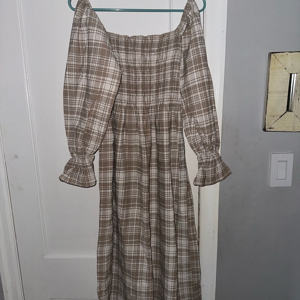Nasty Gal long puff sleeve, maxi dress